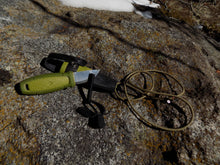 Load image into Gallery viewer, Survival Knife - Mora Eldris Kit Green Knife out of Sheath - Wilderness Survival Systems : Picture