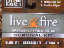 Load image into Gallery viewer, Survival Fire Starter - Live Fire Original - Close up Packaging - Wilderness Survival Systems : Picture  
