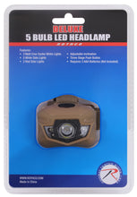 Load image into Gallery viewer, Deluxe 5 Bulb Headlamp - Wilderness Survival Systems

