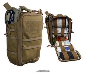 IFAK Pouch - IndiTAK Pouch Coyote Tan with med gear - Eberlestock : Picture