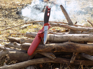 Wilderness Survival Knife - Mora companion spark in logs - Wilderness Survival Systems : Picture